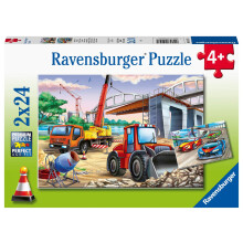 Ravensburger Construction Fun 2 x 24-delige puzzelset voor kinderen - 05157 - Elk stuk is uniek, de stukjes passen perfect in elkaar
