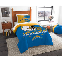Northwest NFL Los Angeles Chargers Comforter and Sham Set Twin Draft