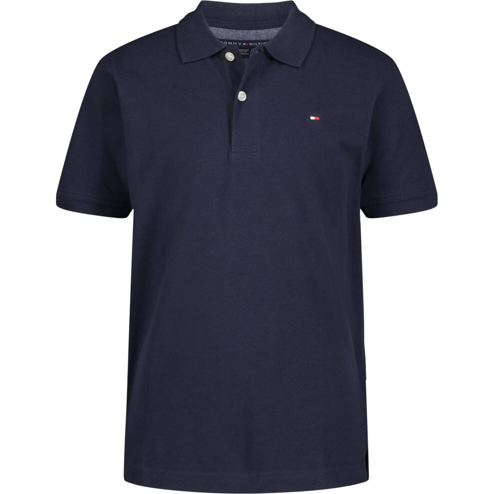 Tommy Hilfiger Boys' Short Sleeve Ivy Polo Shirt  Navy Blazer  12-14