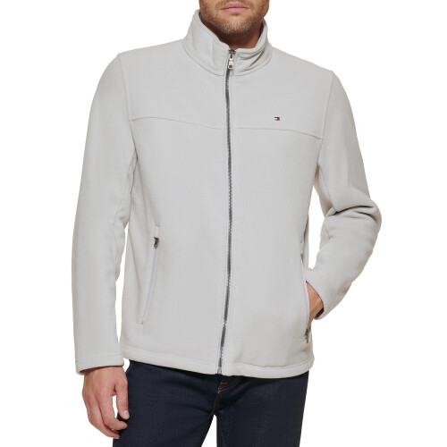Tommy Hilfiger Tommy Hilfiger Herren Classic Zip Front Fleecejacke, Schwarz/Grau, X-Large 1