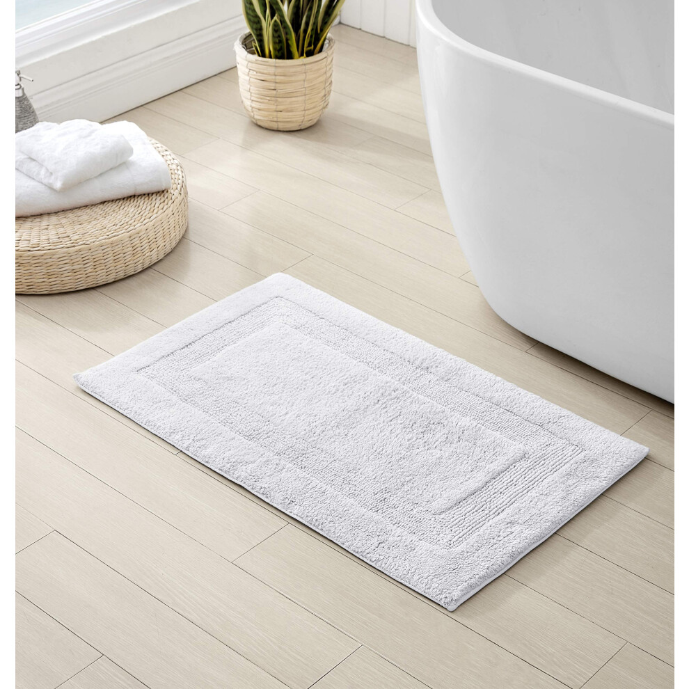 Tommy Bahama - Tapis de bain en coton tr  s absorbant, motif d'inspiration c  ti  re (Long Branch White 21"""" x 34"")