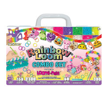 Rainbow Loom Loomi-Pals Combo Set indeholder 60 s?de forskellige LP-charme den nye RL2.0 Happy Looms Hooks Alpha & Pony Perles 2300 Farverige b?n