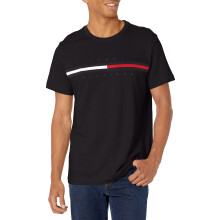 T-shirt à manches courtes Tommy Hilfiger pour homme, noir, taille M US