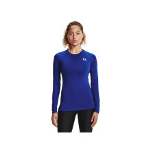 Under Armour Dam HeatGear Kompressions T-Shirt med Lång Ärmar, Royal (400)/Vit, Medium