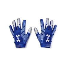 Under Armour Miesten F8 Jalkapallohanskat (400) / Kuninkaallinen / Metallinhopea X-Large