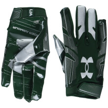 Under Armour Men's F8 Football Gloves , (301) / Forest Green / Metallic Silver , Medium