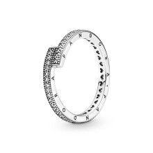 Anello sovrapposto scintillante Pandora - Anello di istruzione chic - Anello di stratificazione o impilabile per donne - Regalo per lei - Sterling Si