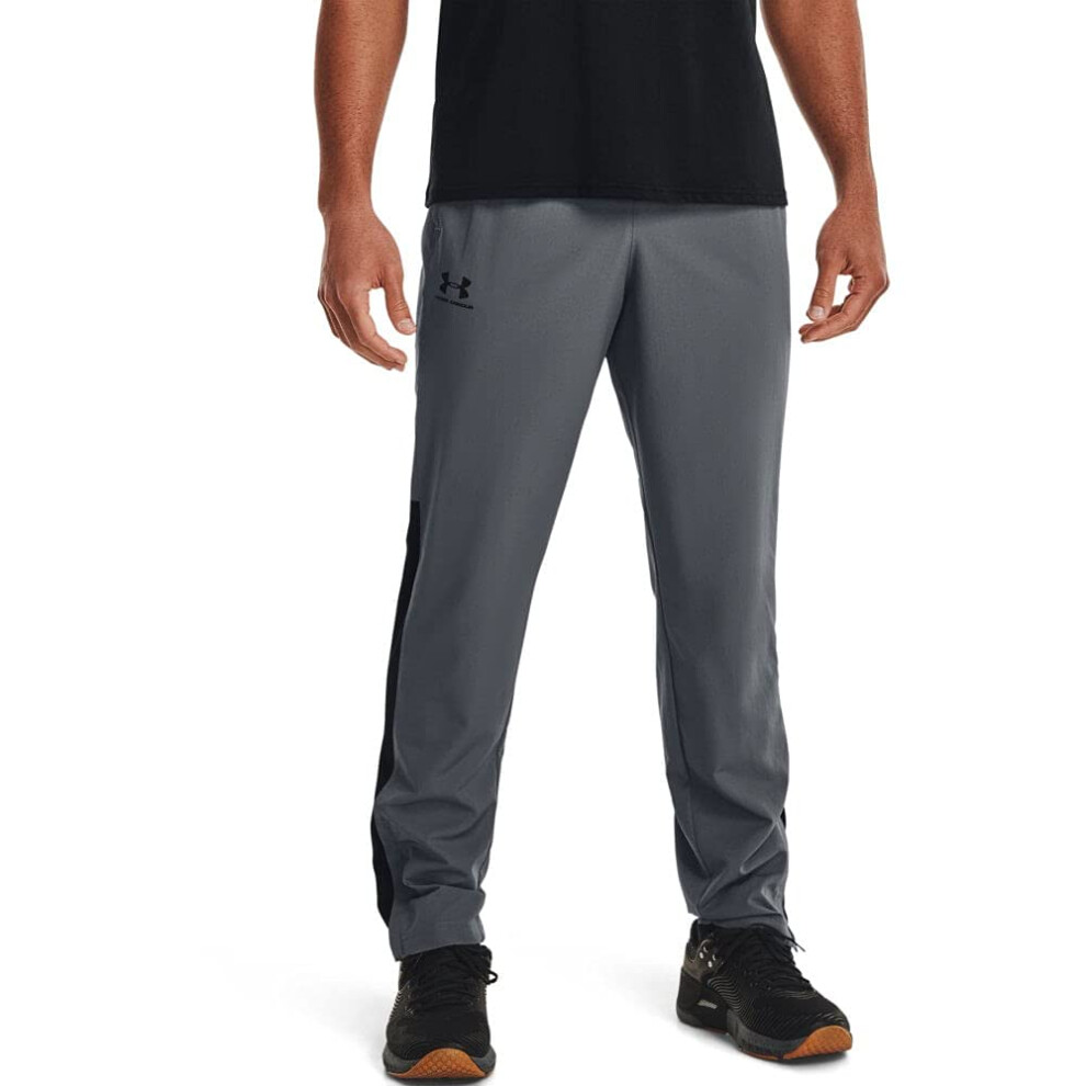 Under Armour Men's Woven Vital Workout Pants Pitch Gray (012)/Black Medium Tall