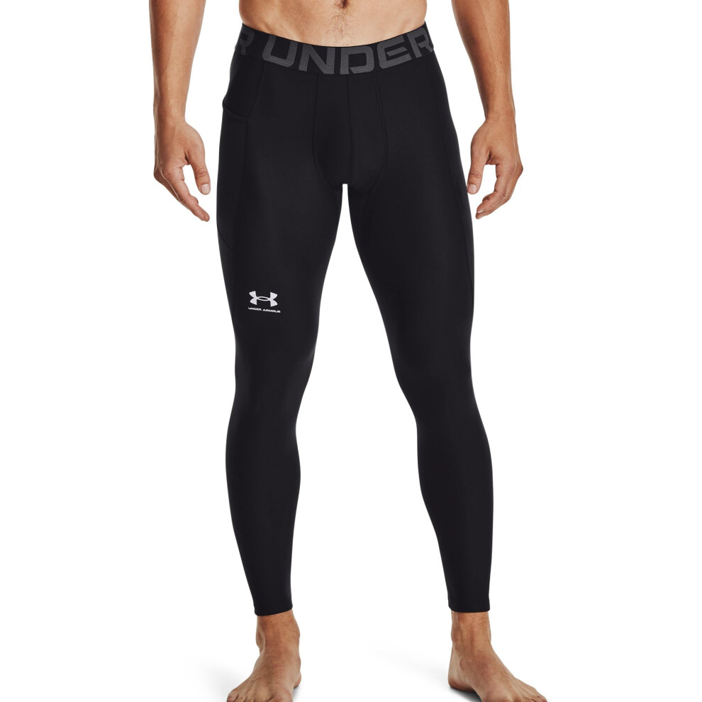 Legging Under Armour HeatGear Armour pour homme, noir (001)/gris fonc  , taille 3XL