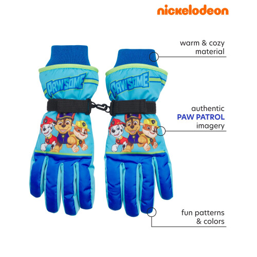 Nickelodeon Nickelodeon Πατρόνα Σκι Γάντια για Αγόρια - Marshall, Chase, Rubble (2T-7), Μέγεθος 4-7 1