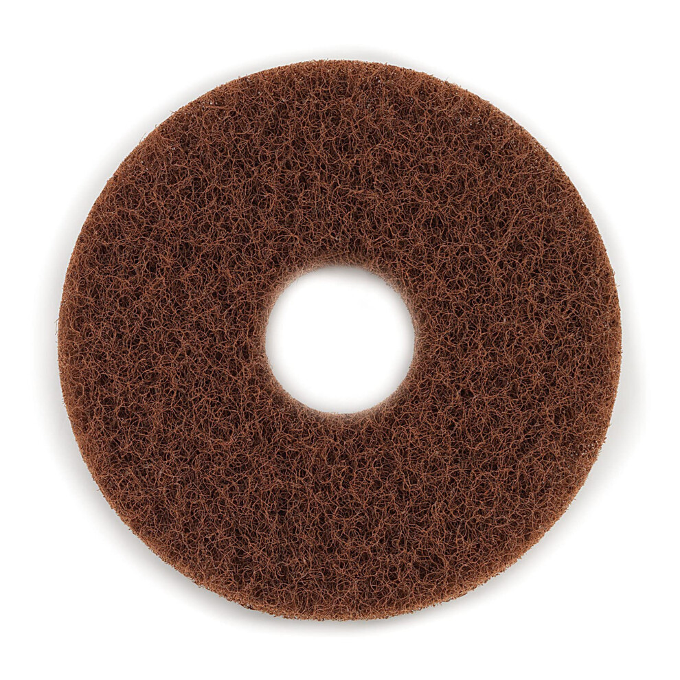 ORECK Commercial Vacuum Cleaner Replacement 12"""" Scrub Pad Brown for Orbiter Floor Cleaner Machine ORB550MC  437049  Brown