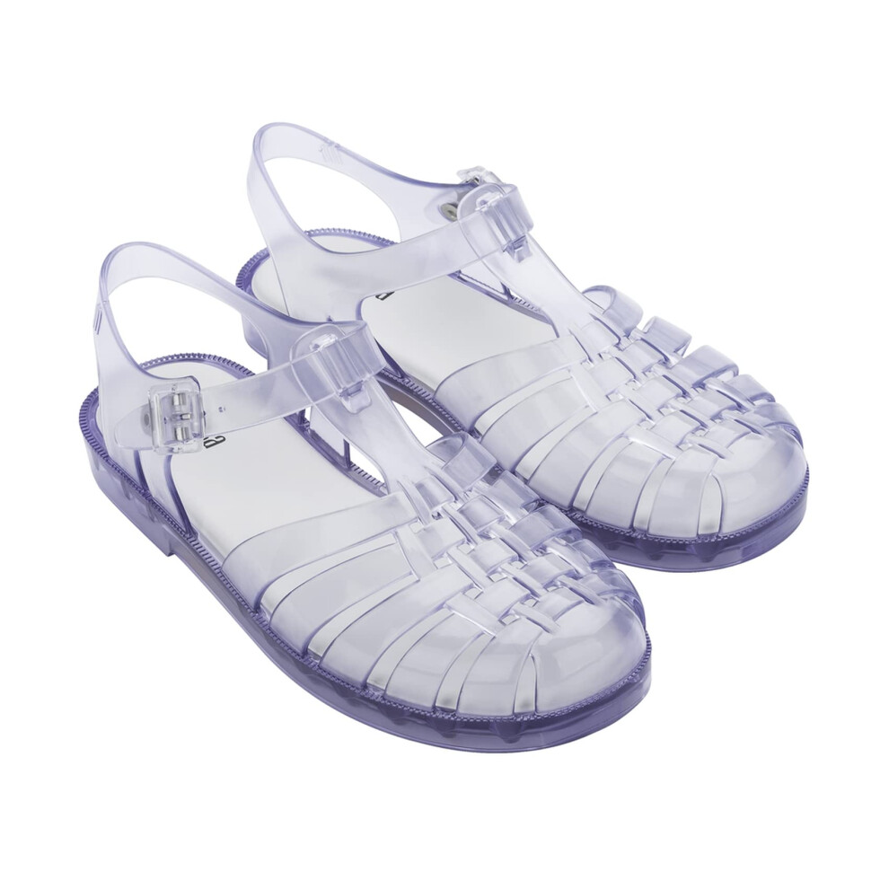 Melissa Possession Jelly Sandal for Women - The Iconic 90s Original Jelly Shoe  Fishermans Sandal with Adjustable Strap and Side Buckle  Clear  9