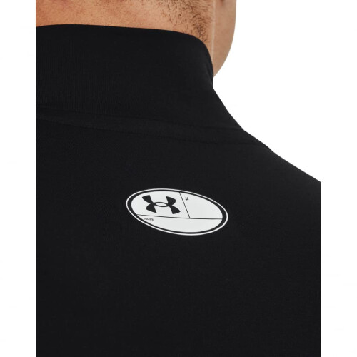 Under Armour Under Armour Ανδρική Μπλούζα HeatGear Armour Comp Mock Μαύρη (001)/Λευκή, Μεσαία 2