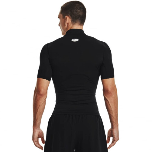 Under Armour Under Armour Ανδρική Μπλούζα HeatGear Armour Comp Mock Μαύρη (001)/Λευκή, Μεσαία 1