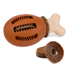 Giocattoli per cani PetSafe Busy Buddy Chompin' Chicken - Giocattolo da masticare con anello porta leccornie - Gomma senza BPA - Profumo di pollo