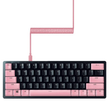 Razer PBT Keycap + Coiled Cable Upgrade Set: Hllbar Doubleshot PBT - Universell kompatibilitet - Keycap-borttagningsverktyg & stabilisatorer - T