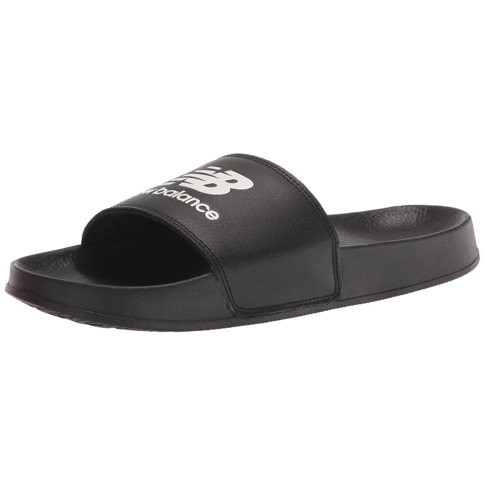 New Balance Unisex-adult 50 V1 Slide Sandal  Black/White  Men 12 M / Women 13.5 W