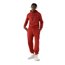 True Religion Sudadera con capucha de forro polar con diseo de Buda metlico para hombre, color rojo verdadero, talla XL