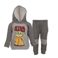 STAR WARS The Mandalorian Baby Yoda Big Boys polr kapucnis pulver s nadrg szrke 18-20