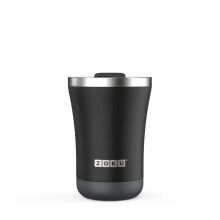Zoku 12oz Powder Coated Tumbler  Ash | Premium Stainless Steel and Vacuum Insulated | Special Rotating Lid Designed for Sipping and Straw Use