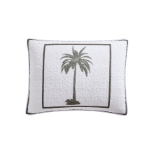Tommy Bahama | Palm Island Collectie | Sham - 100% katoen, zacht en ademend, met envelopsluiting, voorgewassen voor extra zachtheid, King Grey