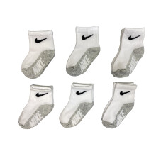 Calzini leggeri alla caviglia Nike Baby, confezione da 6 (bianco (MN0659-001)/grigio 12-24 mesi)