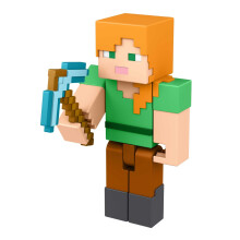 Mattel Minecraft Alex Action Abbildung 3.25-Zoll mit 1 Build-A-Portal-Stck und 1 Zubehrgebude Spielzeug inspiriert von Videospiel-Sammlergesch