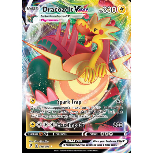 Pokémon Dracozolt VMAX - 059/203 - Ultra Rare - Evolving Skies - NM/M