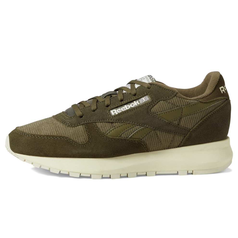 Reebok Women's Classic Leather SP Sneaker  Army Green/White  7.5