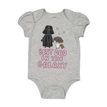 STAR WARS Nyfödda Flickor Kortärmad Bodysuit Grå Nyfödd