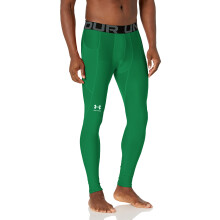 Leggings Under Armour HeatGear Uomo, Verde Kelly/ Bianco, Piccolo