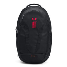 Under Armour Unisex-Adult Hustle 5.0 Backpack , (017) Black / Black / Red , One Size Fits All