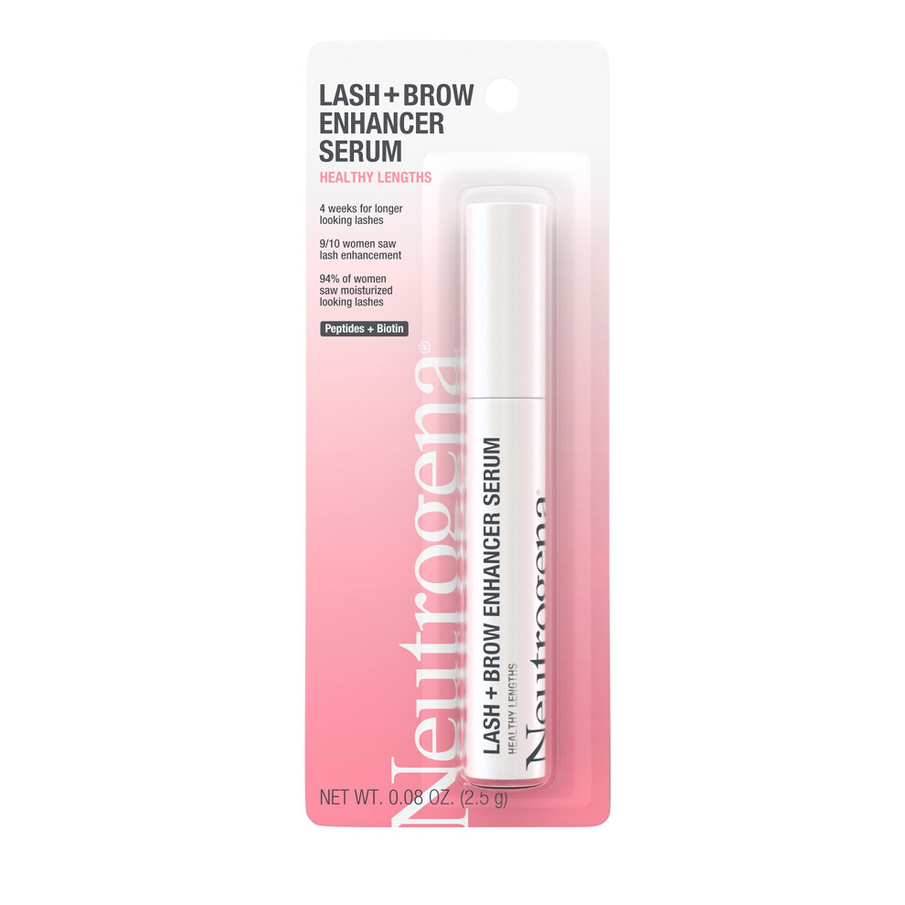 Neutrogena Healthy Lash + Brow Enhancer Serum For Unisex Adult Formulated with Biotin & Peptides; Nourishing & Conditioning Serum to Enhance the Look