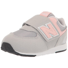 Tnis New Balance Kid's 574 V1 New-b Hook and Loop Rain Cloud/Pink Haze 2 Largo Infantil