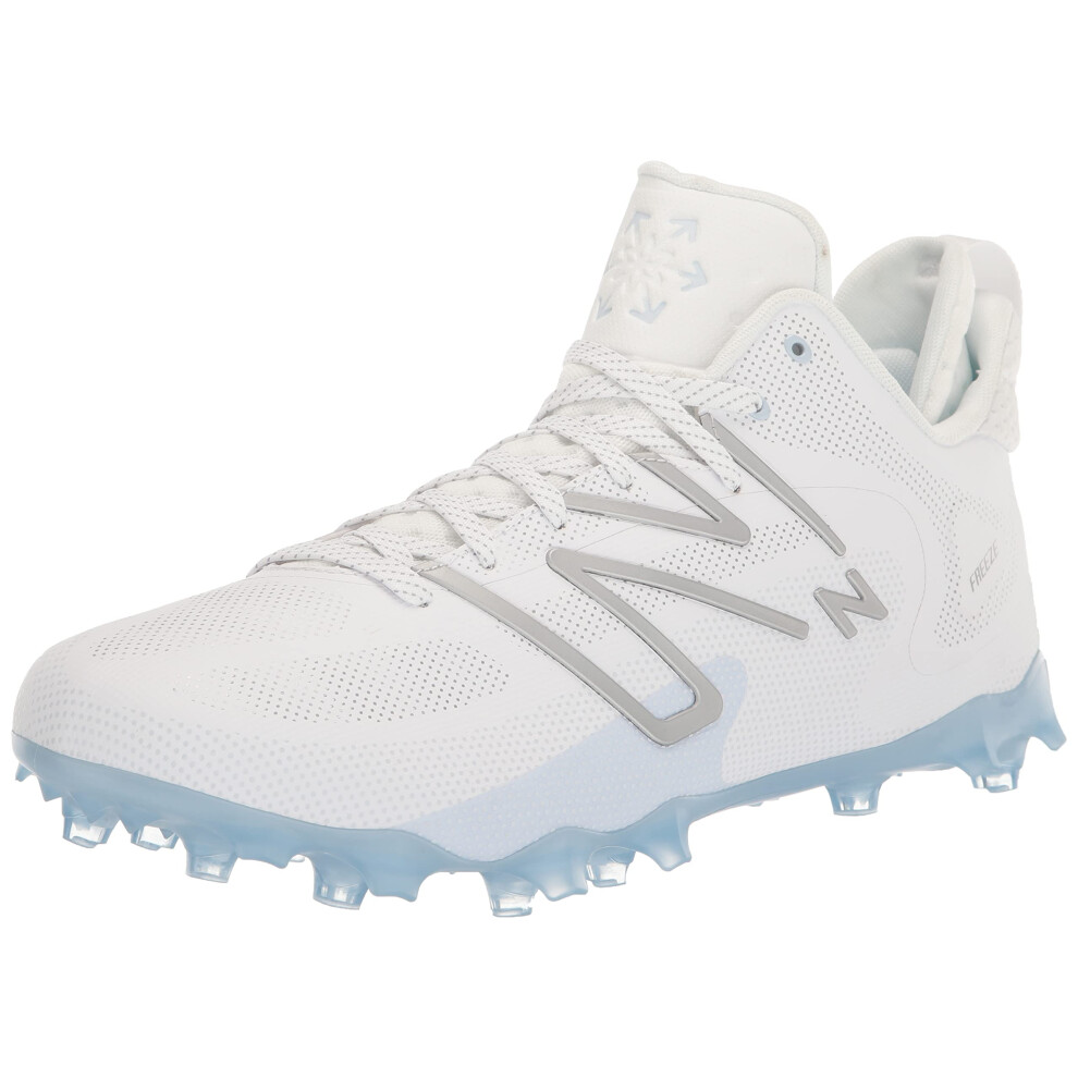 New Balance Mens FreezeLX V4 Lacrosse Shoe WhiteBlackPolar Blue 45