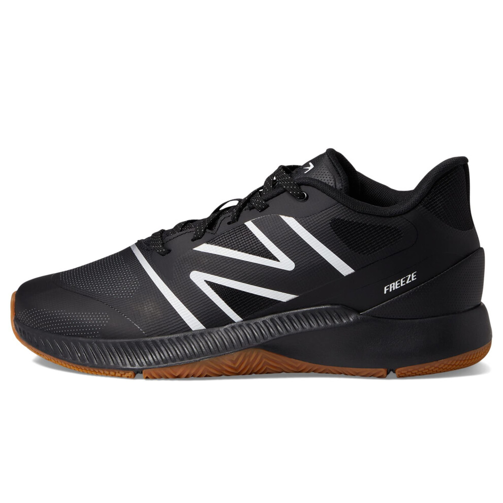 New Balance mens Freezelx V4 Box Lacrosse Shoe  Black/Gum/White  10.5 US