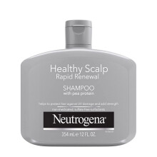 Neutrogena Healthy Scalp Rapid Renewal Shampoo with Pea Protein UV Damage Protection for Strong Healthy Hair Fragrance Free White 12 fl oz