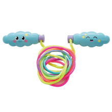 Simba 107306085 Clouds Skipping Rope Soft Handles with Cute Print Rope in Rainbow Colours 220 cm Sports Toy from 5 Years