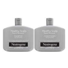 Neutrogena Healthy Scalp Rapid Renewal Shampoo & Conditioner with Pea Protein UV Damage Protecting Shampoo for Strong Healthy-Looking Hair 12 Fl Oz