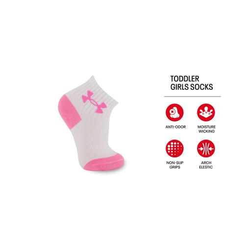 Meias Quarter para Meninas, Multi Pack, Lilás Estrela, 2-4T EUA 1