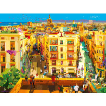 Ravensburger Middag i Valencia 1500 Bitars Pussel för Vuxna - 17192 - Varje Bit är Unik, Softclick Teknologi
