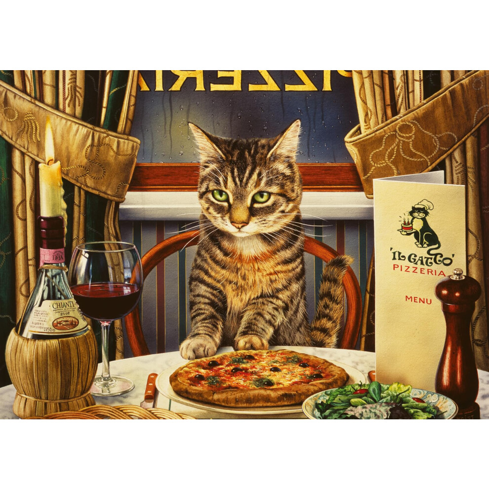 Ravensburger Dinner For One 300 Piece Large Format Jigsaw Puzzle - Fun & Engaging Toy For Adults | Unique Piece Design | Fsc Certified Materials Optio