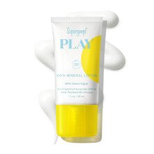 Supergoop! PLAY 100% Minerale Lotion - 1 fl oz - Breedspectrum SPF 30 Zonnebrandcr?e voor gezicht en lichaam - Lichtgewicht snel absorberend + waterb
