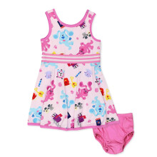 Blue's Clues & You Baby Meisjes Fit en Flare Ultra Zacht Jurk (24 Maanden, Baby Roze)