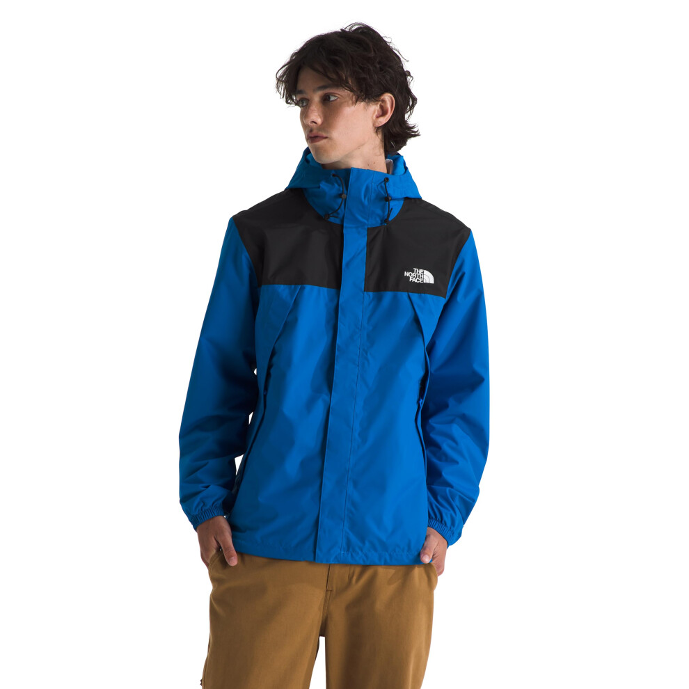 THE NORTH FACE Men's Antora Waterproof Jacket (Standard and Big Size)  Hero Blue/TNF Black  Medium