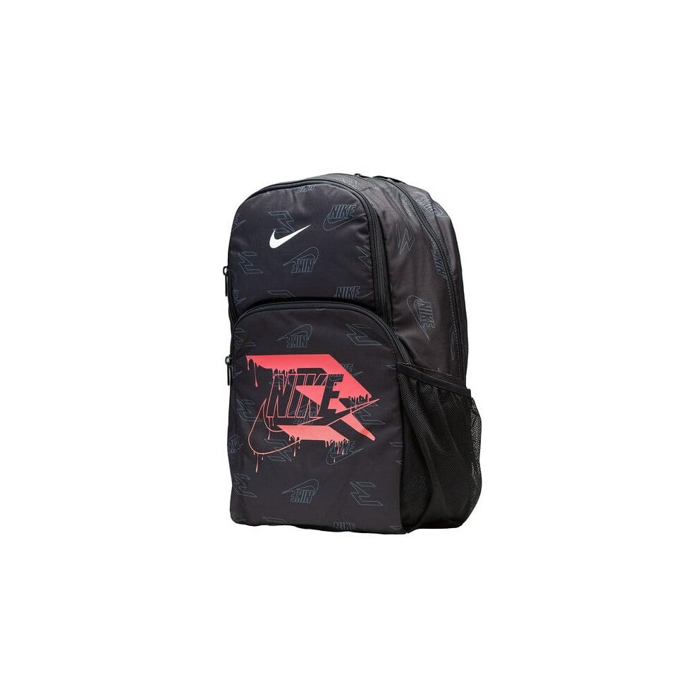 Nike 3 Brand Graphic Print Backpack - Black/Red - One Size (30L)