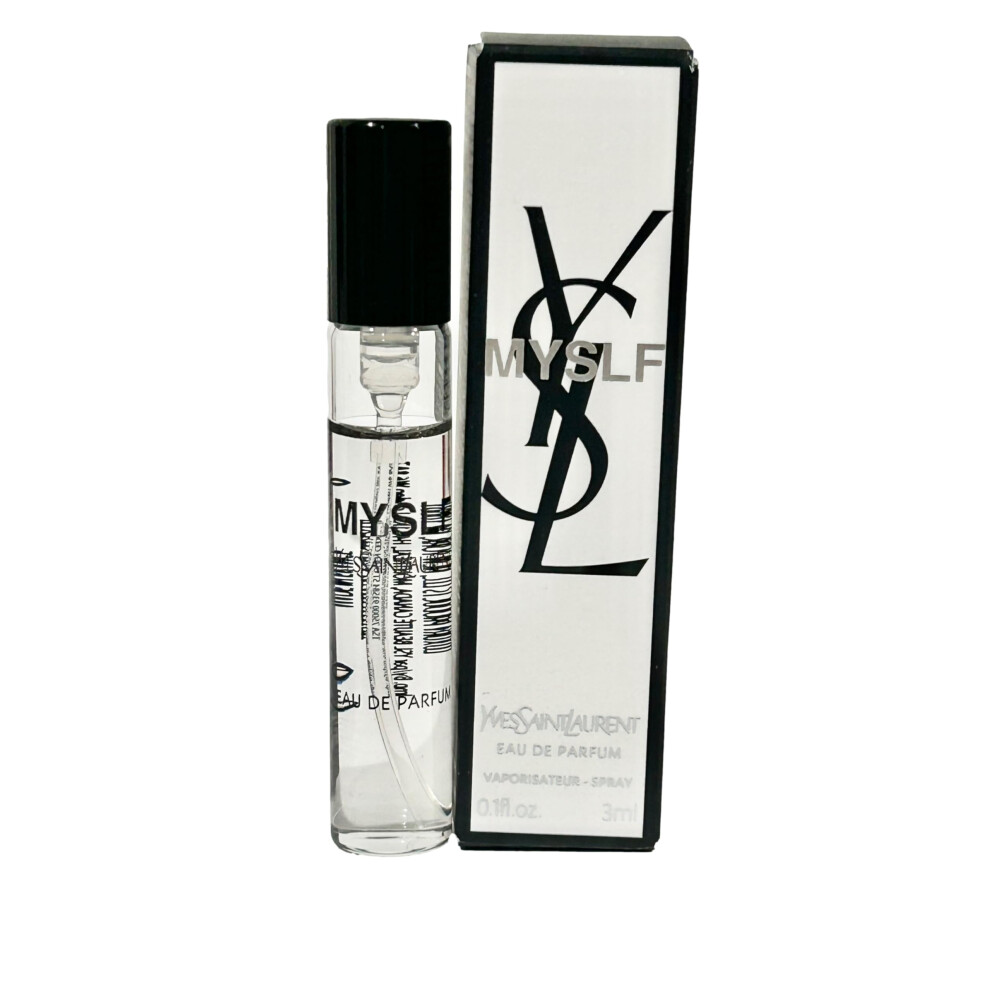 YVES SAINT LAURENT YSL Men MYSLF SPRAY Perfume MINI SMALL TRAVEL SIZE 3 ml / 0.1 Fl oz  Black