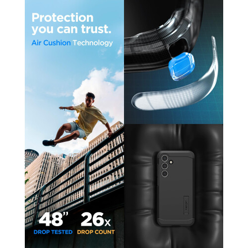 Spigen Armure rsistante Spigen Conu pour Galaxy S24 Fe Case (2024) [Kickstand] - Black 1