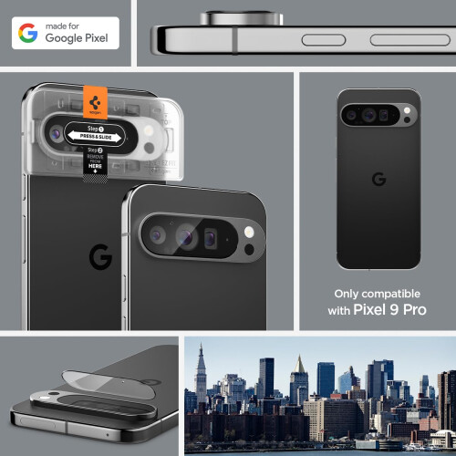 Spigen Spigen Camera Lens Screen Protector [GlasTR EZ Fit Optik] Designed for Google Pixel 9 Pro [Case Friendly] - 2 Pack 1