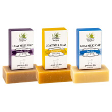 Sabonete de Leite de Cabra Natural do Sul (Pacote Variado 3) Lavanda Baunilha, Capim-Limão, Earl Grey - Para Pele Sensível